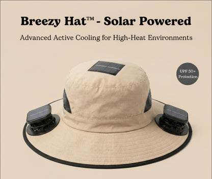 Breezy Hat™- Solar Powered
