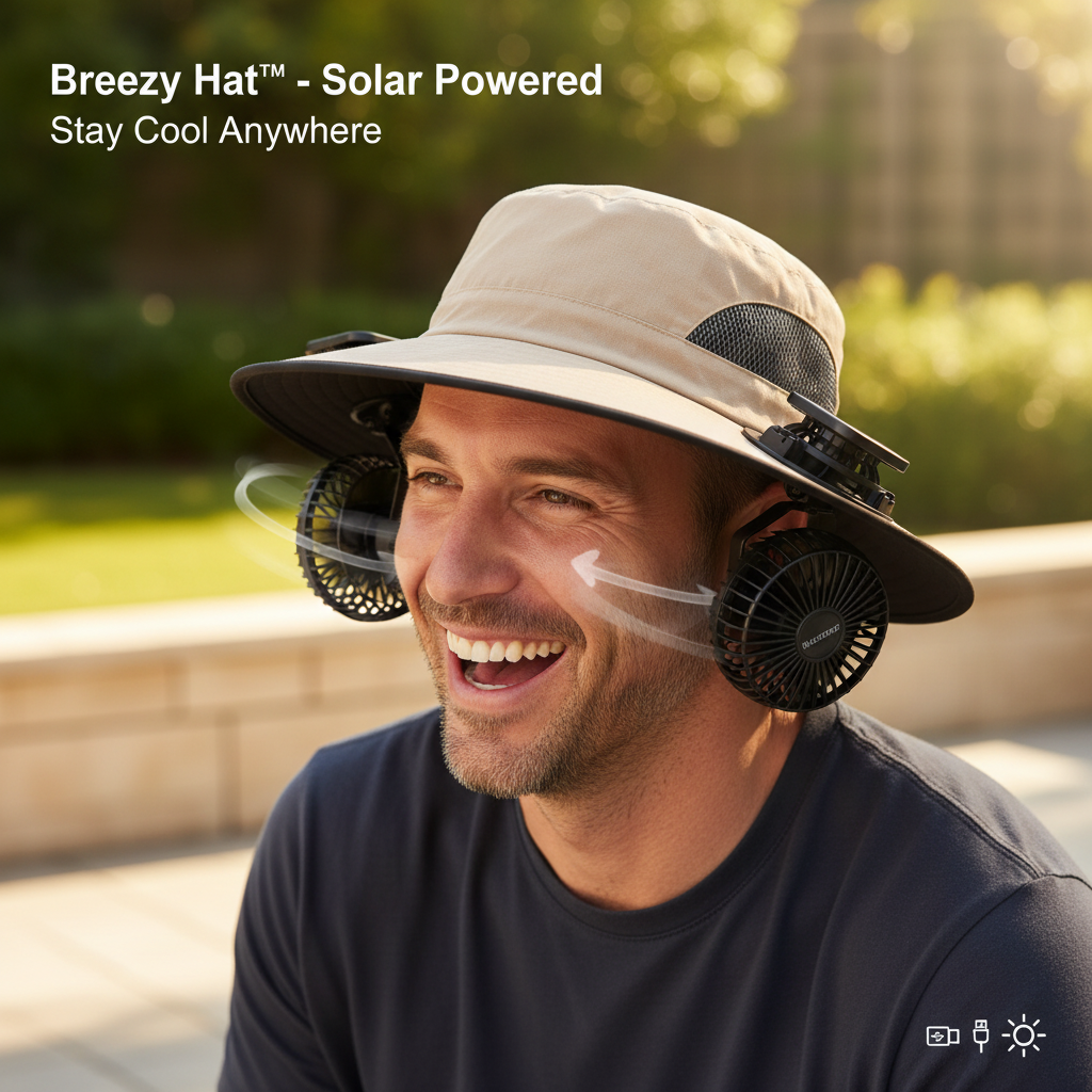 Breezy Hat™- Solar Powered
